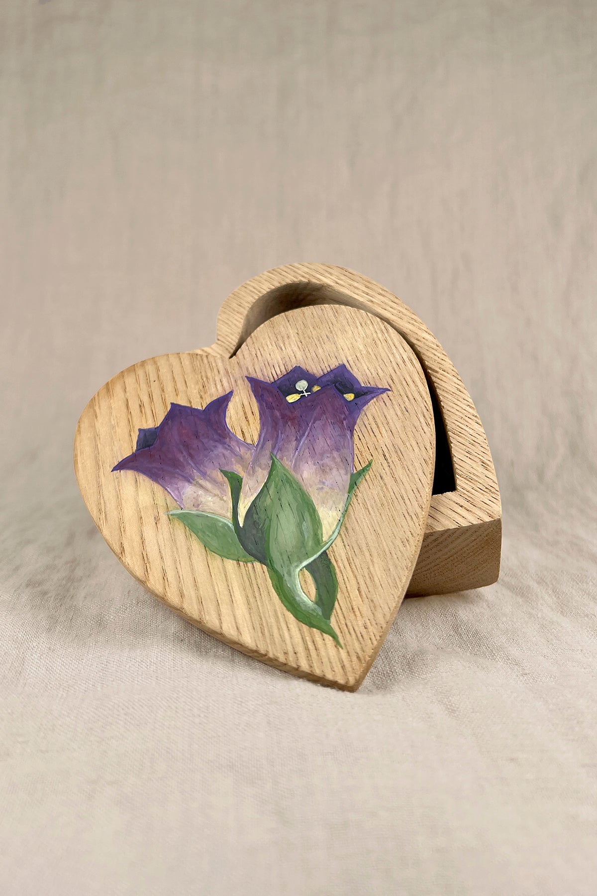 Belladonna Heart-Shaped Painted Altar Box